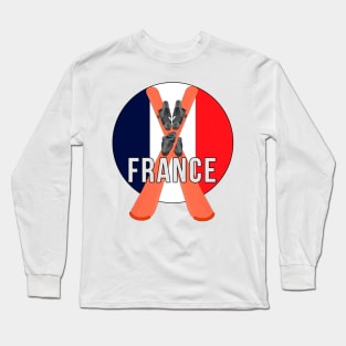 Cool Ski Flag of France Long Sleeve T-Shirt